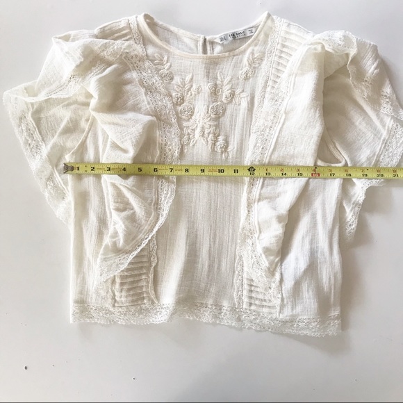 OFFERS WELCOME
ZARA Boho Muslin Lace & Beads Cream Top - Picture 14 of 16